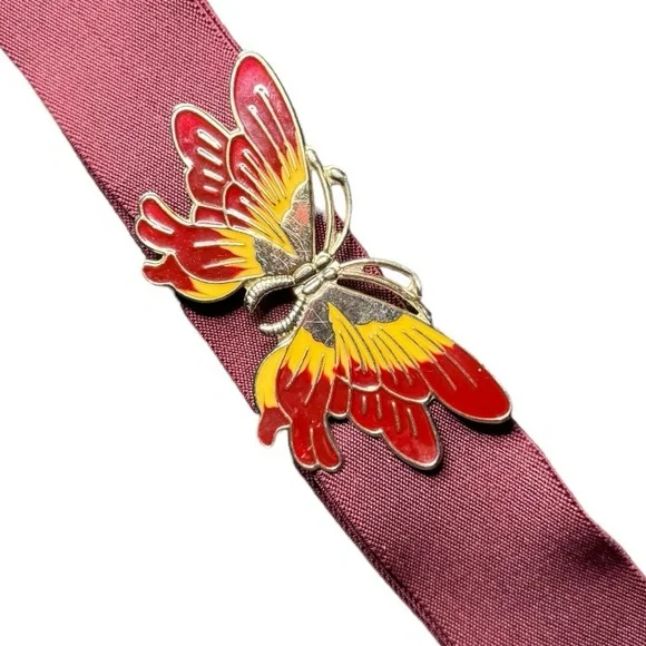 Vintage Butterfly Elastic Bohemian Hippie Belt - Picture 2 of 6